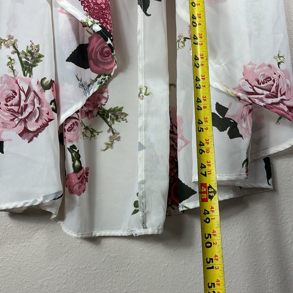 Maternity Floral Sheer Gown Cover up - Picture 7 of 13